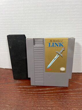 Vintage The Adventure Of Link NES Cartridge With Sleeve 1988 Nintendo Tested